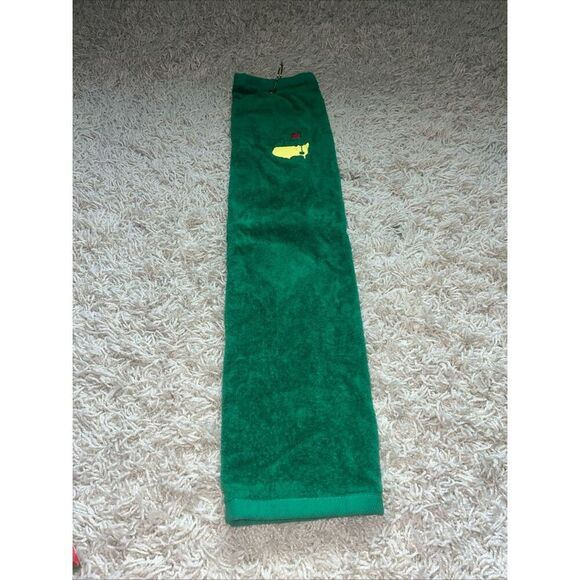 Masters Golf PGA Green Caddy Towel Augusta National Embroidered and Hat Clip w R - Picture 5 of 8